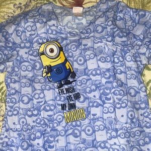 Disney top Despicable Me scrub top size medium minions unisex